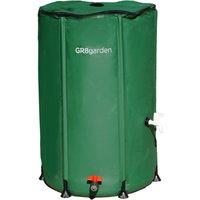 Gr8 Garden Collapsible 250L PVC Garden Water Butt Portable Tank with Zipped Lid Drain Tap in Green