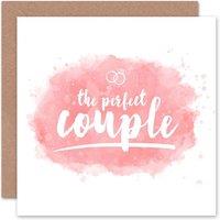 Wee Blue Coo Celebration Perfect Couple Rings Wedding Card