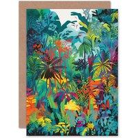Artery8 Rainforest Landscape Vibrant Multicoloured Nature Travel Birthday Card