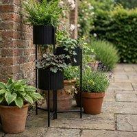 Scottish Everlastings Ltd Set of 3 Indoor/Outdoor Black Planters