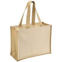 Brand Lab Jute Canvas Shopper in Natural