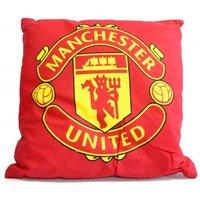 Manchester United FC Crest Filled Cushion in Red