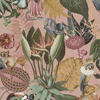 Holden Dcor Wonderland Tropical Wallpaper in Light Pink