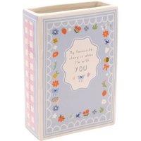 Love Life Sentiment Gift Book Vase 15cm - When I'm With You