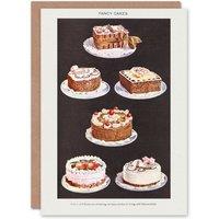 Artery8 Mrs Beeton Household Management Art Card Fancy Cakes in White