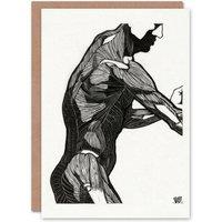 Artery8 Reijer Stolk Art Card Anatomical Study Of a Mans Lateral Muscles in White