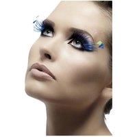 Smiffys Feather Plume False Lashes in Blue