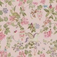 Holden Dcor Away With The Fairies Textured Wallpaper in Pink