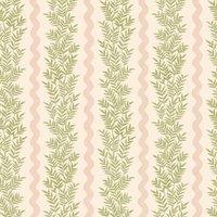 Holden Dcor Foliage Stripe Textured Wallpaper in Cream
