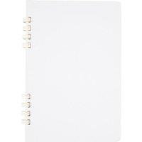 Floso Fil Hard Cover A5 Wirebound Notebook in White