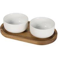 Seasons Ceramic Serving Bowl Set in White