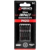 Abracs Expert PH2 Impact Screwdriver Bit (Pack of 5) in Black