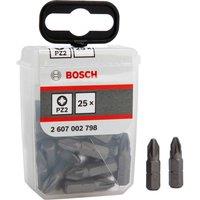 Bosch PZ2 Extra Hard Pozi Screwdriver Bit (Pack of 25) in Grey