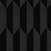AS Creation Graphic Groove Textured Wallpaper in Black