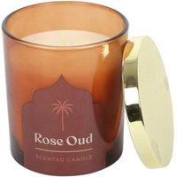 Something Different Arabian Nights Rose Oud Scented Candle in Dark Brown
