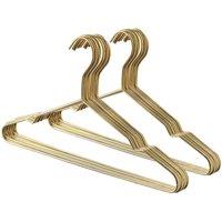 Havendro 20x Gold Metal Coat Hangers Space-Saving Suit Hanger with Trouser Bar