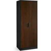 Cheshire Premium Arden 2 Door Wardrobe in Walnut & Black