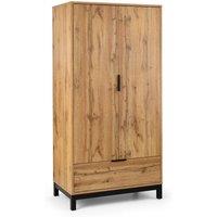 Cheshire Premium Kora 2 Door & 1 Drawer Wardrobe in Oak in Light Oak
