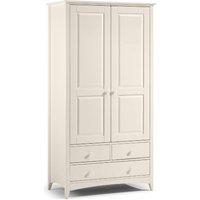 Cheshire Premium Luma Combination Wardrobe in Stone White in Soft White