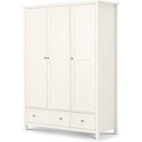 Cheshire Premium Solace 3 Door Combination Wardrobe in Surf White
