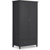 Cheshire Premium Solace 2 Door Combination Wardrobe in Anthracite in Dark Grey