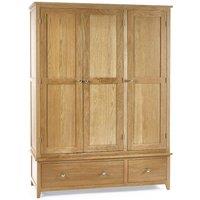 Cheshire Premium Brixton 3 Door Wardrobe in Oak in Light Oak
