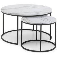 Cheshire Braemar Round Nesting Coffee Table in White Marble
