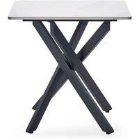 Cheshire Macallan Lamp Table in White & Black
