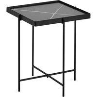 Cheshire Falkirk Square 47cm Side Table in Black & White
