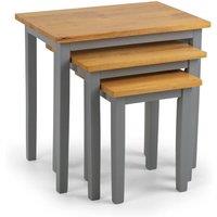 Cheshire Inverlochy Nest Of Tables in Grey & Oak in Light Oak