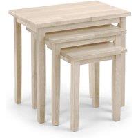 Cheshire Invermere White Wash Nest Of Tables in Light Oak