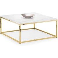 Cheshire Valenza Coffee Table in White Marble & Gold