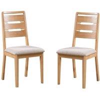 Cheshire Ardell Premium Dining Chairs - Set of 2 in Light Oak