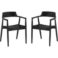 Cheshire Fairmont Premium Dining Chairs with Arms - Set of 2 in Black