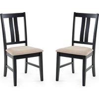 Cheshire Fairview Elegant Dining Chairs - Set of 2 in Black