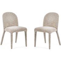 Cheshire Islington Premium Beige Chenille Upholstered Dining Chairs - Set of 2 in Light Sand