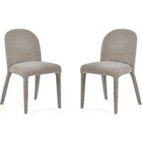 Cheshire Islington Premium Grey Chenille Upholstered Dining Chairs - Set of 2 in Dark Grey