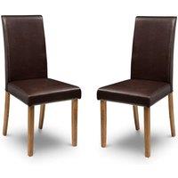 Cheshire Kensington Elegant Brown Dining Chairs - Set of 2