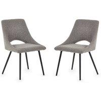 Cheshire Norbury Premium Grey Boucle Dining Chairs - Set of 2