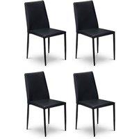 Cheshire Oakridge Elegant Black Dining Chairs - Set of 4
