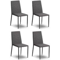 Cheshire Oakridge Premium Slate Grey Fabric Dining Chairs - Set of 4