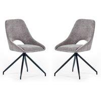 Cheshire Pembroke Premium Grey Chenille Upholstered Dining Chairs - Set of 2