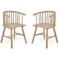 Cheshire Redwood Premium Oak Dining Chairs - Set of 2 in Light Oak