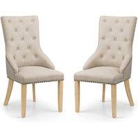 Cheshire Windsor Premium Button Back Dining Chairs - Set of 2 in Ecru