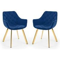 Cheshire Yorkshire Elegant Blue Dining Chairs - Set of 2