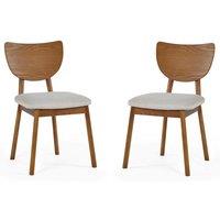 Cheshire Brentwood Elegant Dining Chairs - Set of 2 in Light Grey