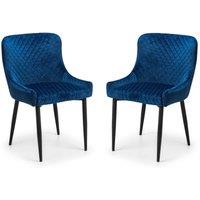 Cheshire Cromwell Premium Blue Velvet Dining Chairs - Set of 2