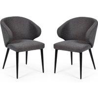 Cheshire Fairmont Premium Mid Grey Fabric Dining Chairs - Set of 2