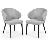 Cheshire Ainsworth Elegant Light Grey Fabric Dining Chairs - Set of 2