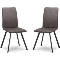 Cheshire Cortona Elegant Dining Chairs - Set of 2 in Charcoal